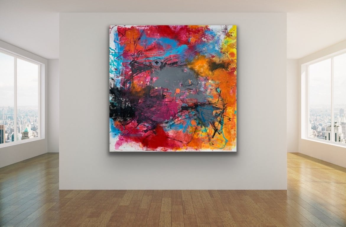 MALERI Eventyret med de små hundepoter  i maleriet billede 2