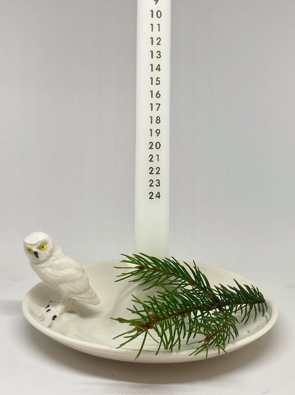 Kalenderlys med ugle