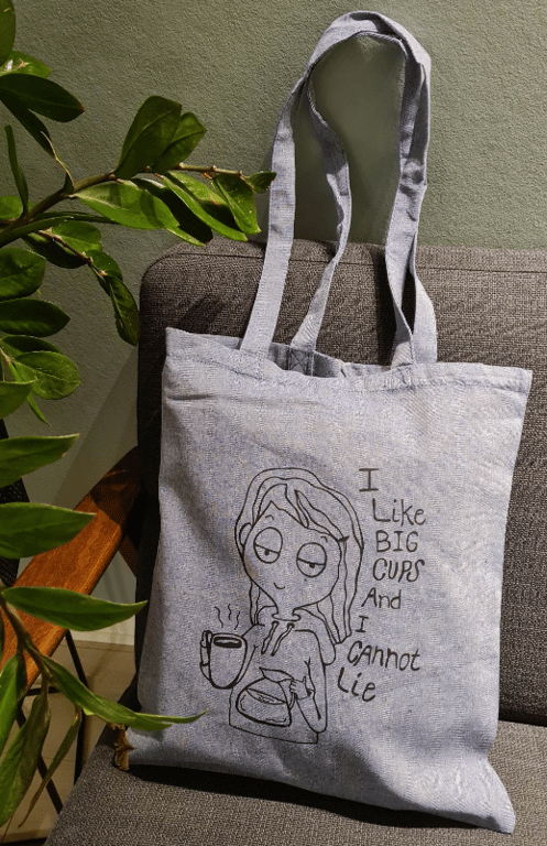 Mulepose: i like big cups Blå (2)