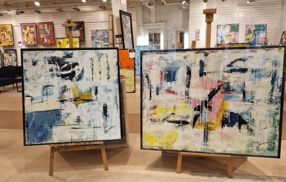 #1271  100 x 100 cm  SOLD billede 3