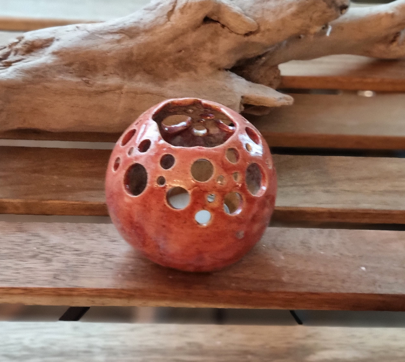 Lille kuglevase/lyskugle, diameter 9 cm