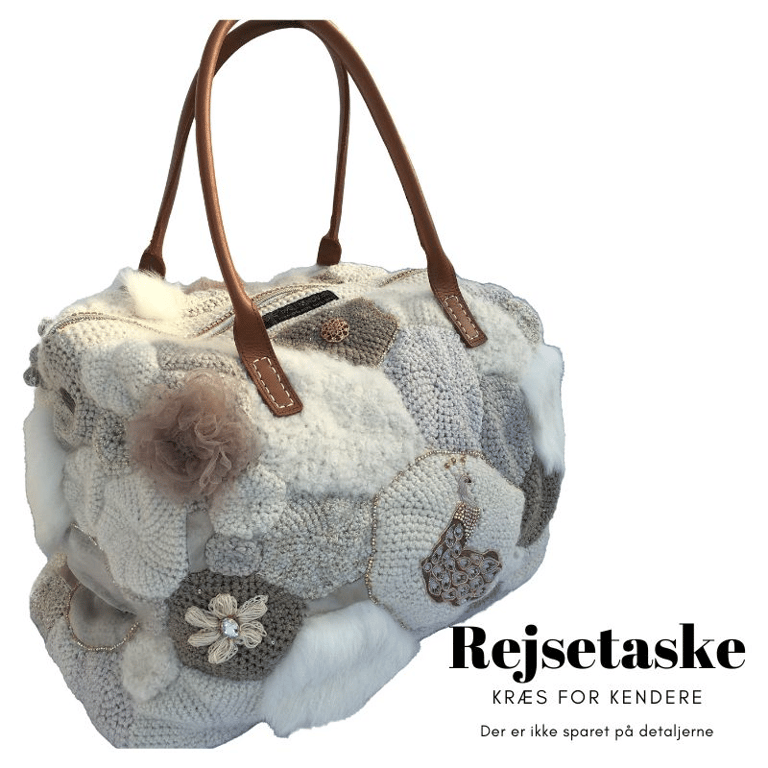 Eksklusiv Rejsetaske m/ læderhåndtag billede 8