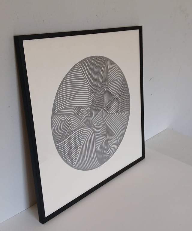 50x50cm papercut, indrammet  (2)
