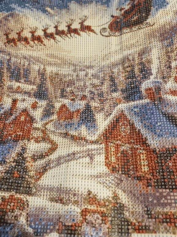 Her kommer julemanden samme med sin rensdyr den er 40×40 
