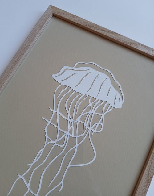 A4 gople nr 84, beigesand, Indrammet 