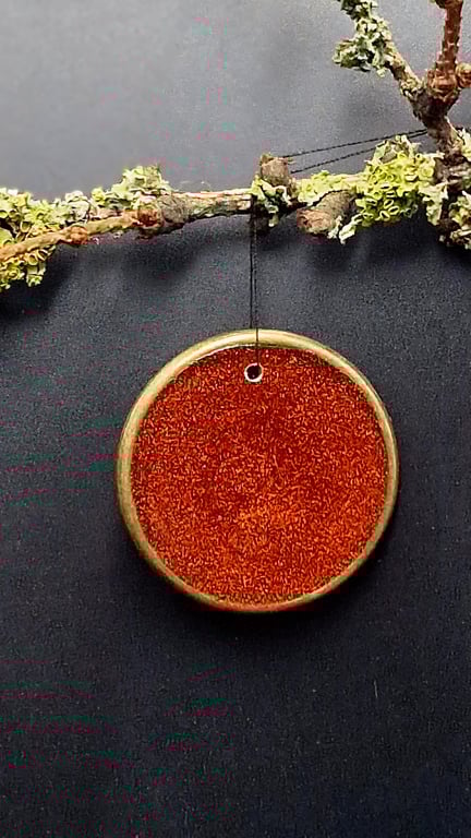 Glimmer orange pynt ø 4 cm