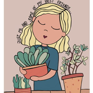 Plakat: Just me and some of my best friends – produktbillede