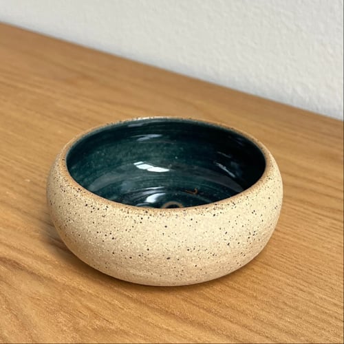 Blå/sort skål med motiv (4)