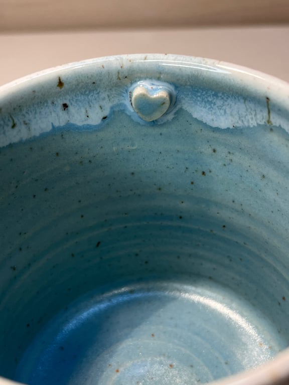 Lyseblå kop. 330 ml. H: 8 cm billede 3