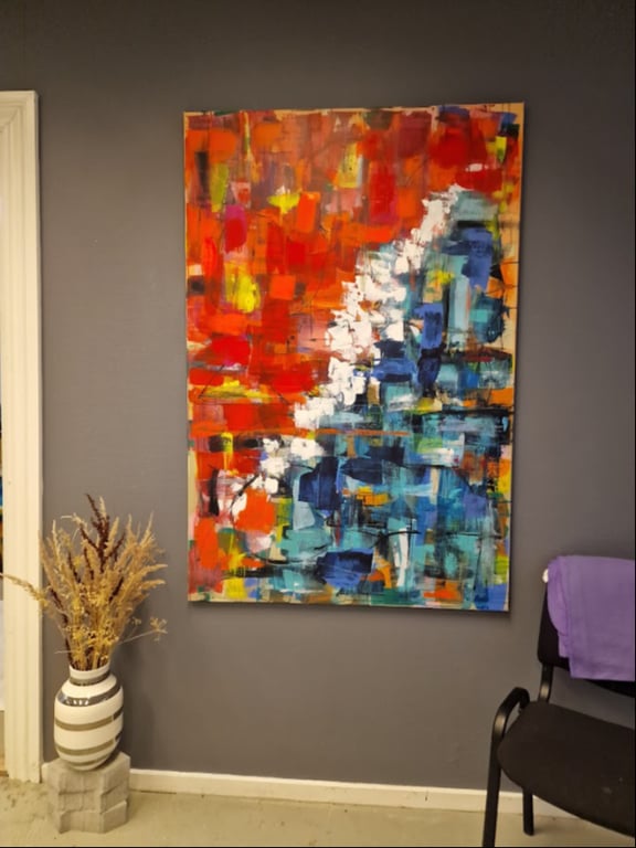 #1177 Maleri 100X150cm SOLD billede 7