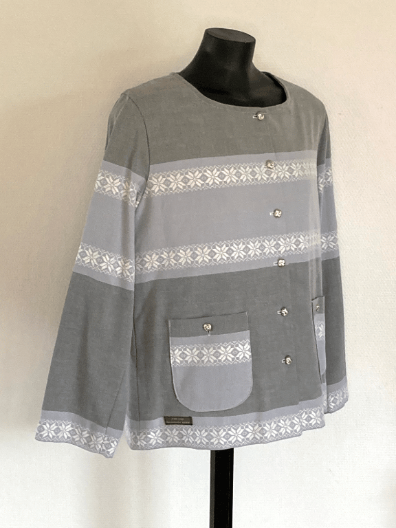 Klassisk jakke i grå billede 2