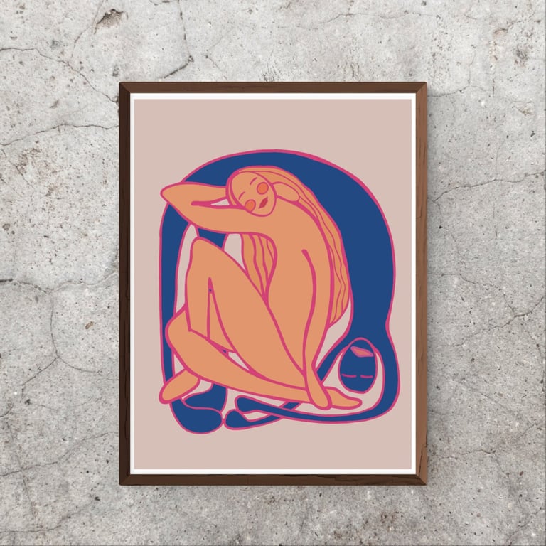 Plakat: mennesker Blå (2)