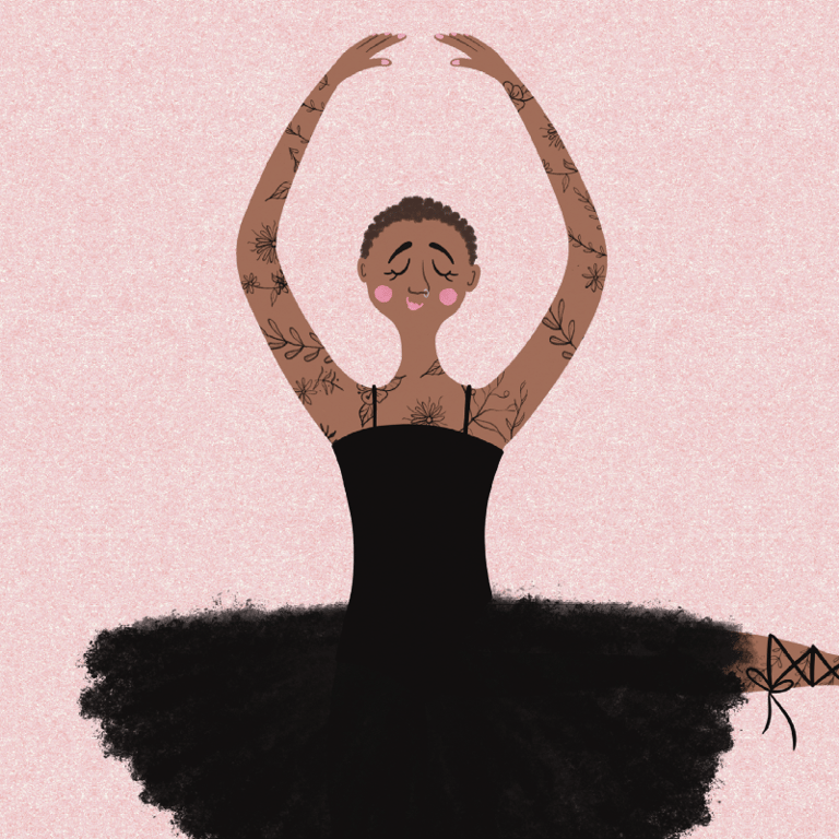 Ballerina – sort – plakat billede 4