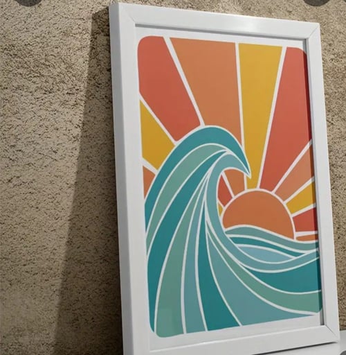 Stencil, Waves, 17x28cm (2)