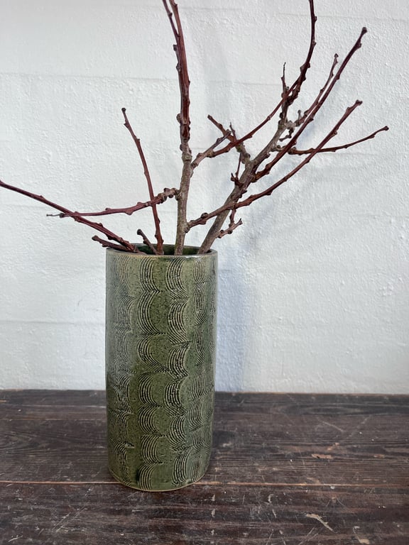 Vase, grøn  billede 2