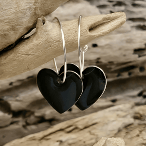 Emalje hjerter -store sorte.  – produktbillede