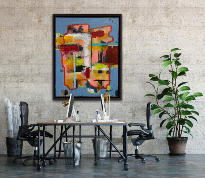 #1113 Maleri 80X100cm SOLD billede 3