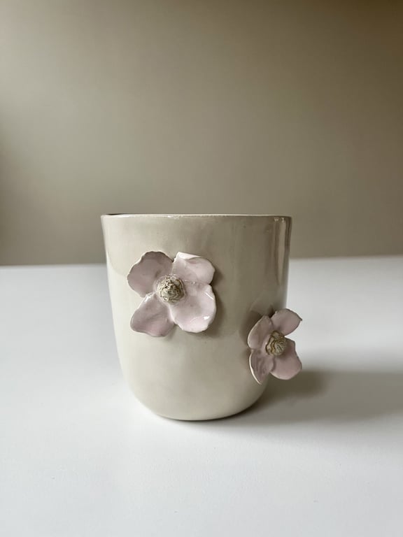 Lyserød blomsterkop No.9 billede 2