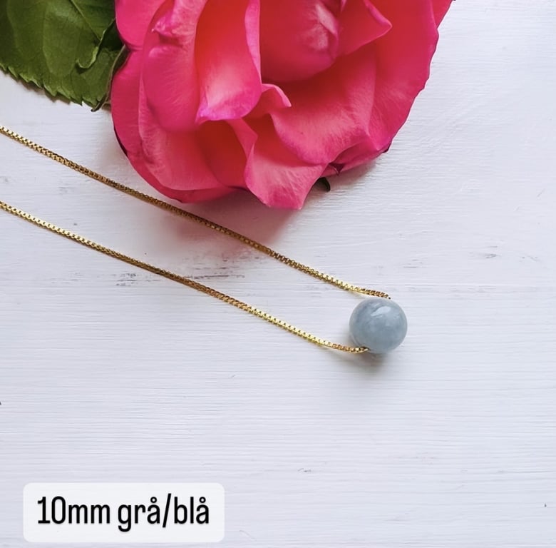 Akvamarin- vedhæng billede 5