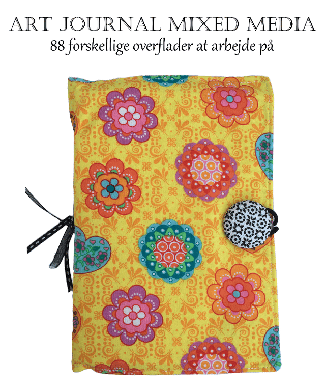 Art Journal - Gul m/ blomster