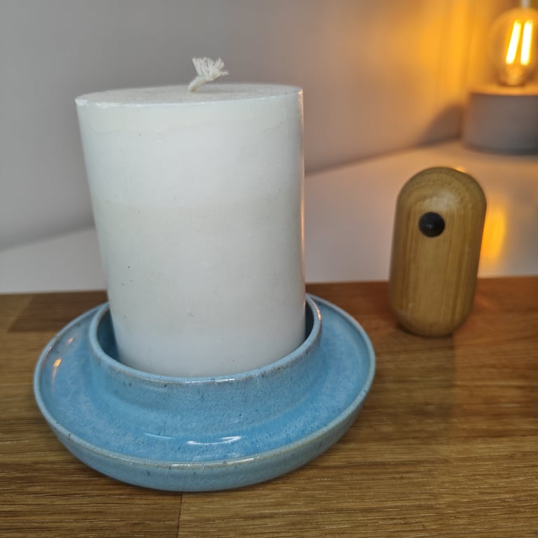 Vinterblå lysestage 