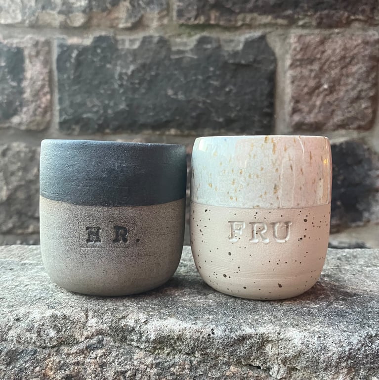 Hr. og Fru kopper, 325 kr. for et sæt 