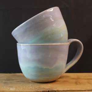 Kop, lilla og lyseblå – produktbillede