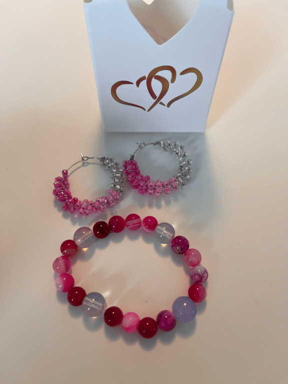 3  Farver i lyserøde og glasperler creole billede 3