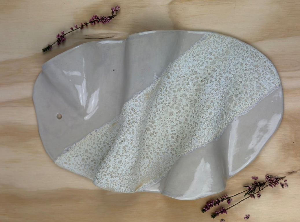 Beige med teksturer vægrelief - 34 x 22 cm billede 2