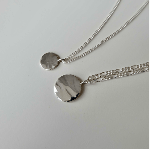 Waves pendant sølv large
