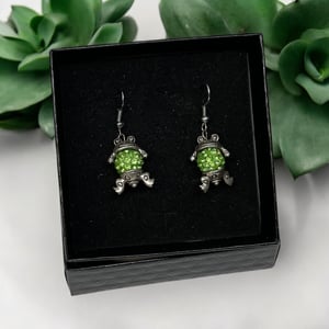 Grønne øreringe  – produktbillede