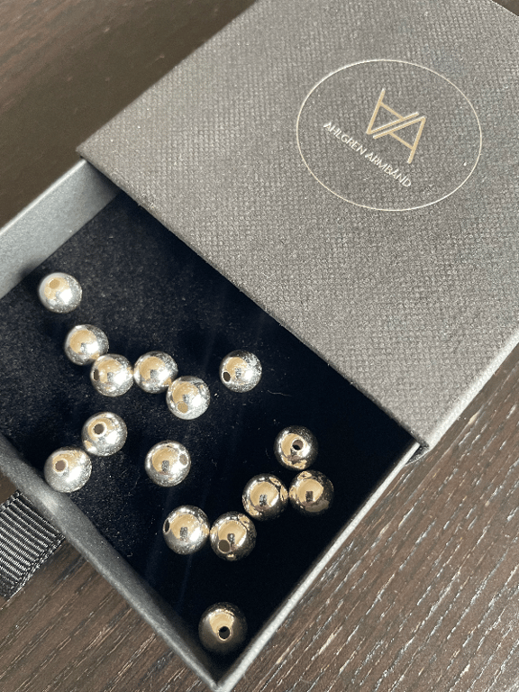 Glat perle 8 mm - 925 Sterlingsølv billede 2