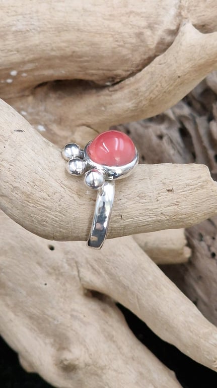 Unika jorbærkvarts sølv ring.