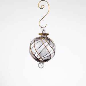 JULEKUGLE DESIGN 1004 COFFEE MED GULD – produktbillede