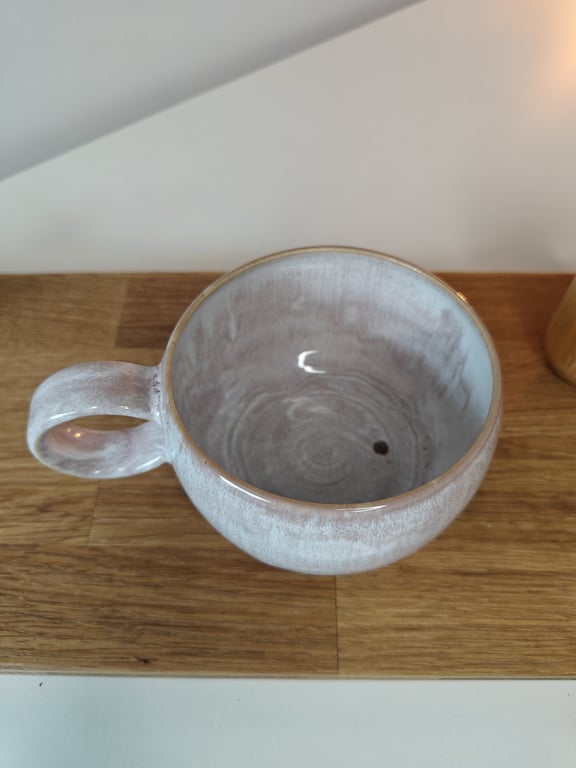 Hvid/lilla kop billede 3