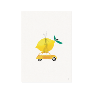 Citröen med citron – plakat – produktbillede