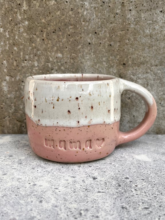 Lyserød mama krus. 300 ml. H: 7 cm billede 2