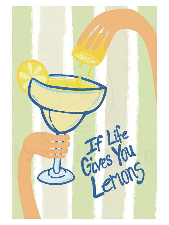 Plakat: if life gives you lemons Grøn