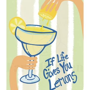 Plakat: if life gives you lemons Grøn – produktbillede