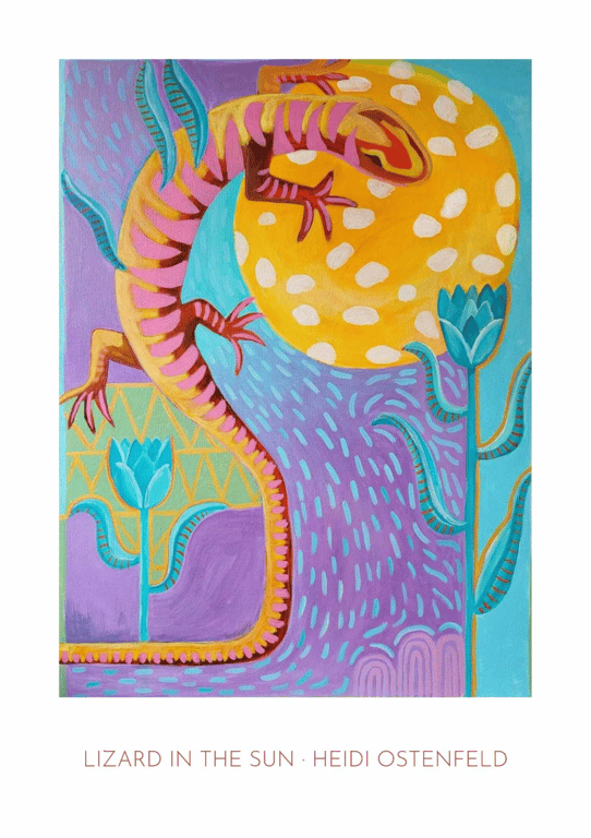 Lizard to the sun - Plakat A4