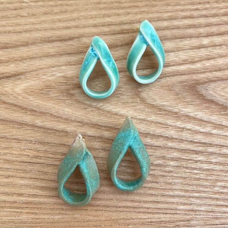 Grønne øreringe billede 2