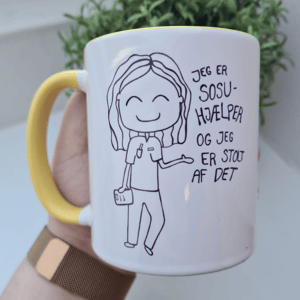 Krus: Jeg er SOSU-hjælper og jeg er stolt af det Lys Gul – produktbillede