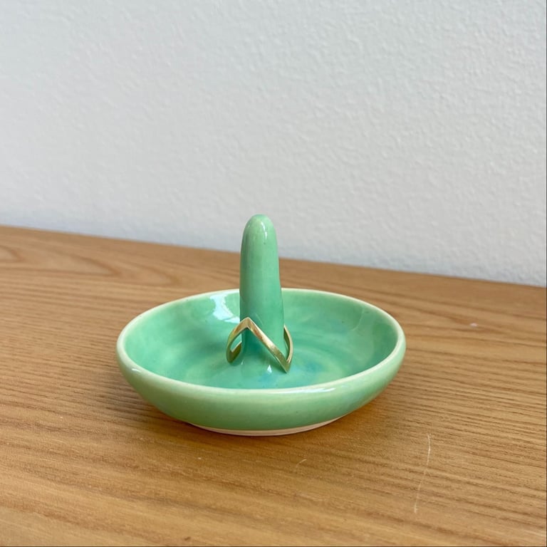 Ring dish - håndlavet smykkeskål til ringe billede 5