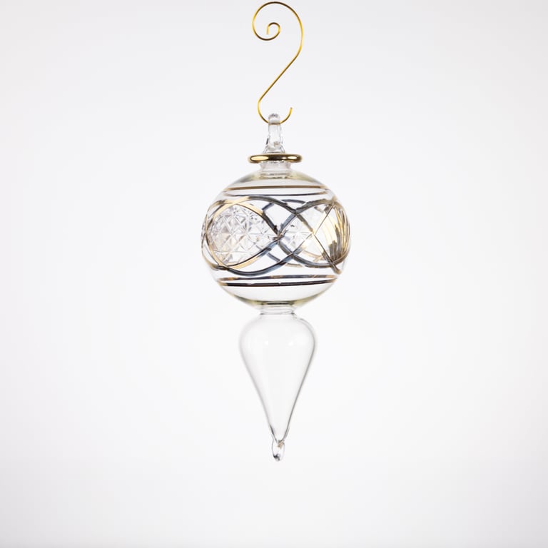 JULEORNAMENT DESIGN 1029 KRYSTAL MED GULD