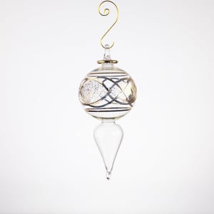 JULEORNAMENT DESIGN 1029 KRYSTAL MED GULD – produktbillede