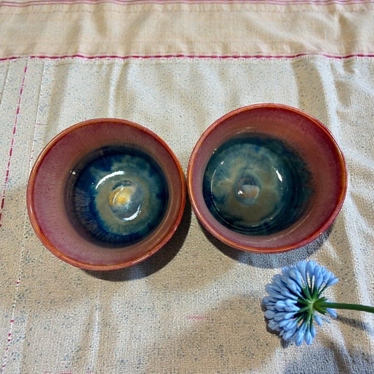 Blue Flamingo  – keramik kop uden hank billede 3