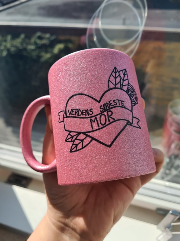 Krus: Verdens sødeste mor Pink Glimmer billede 2