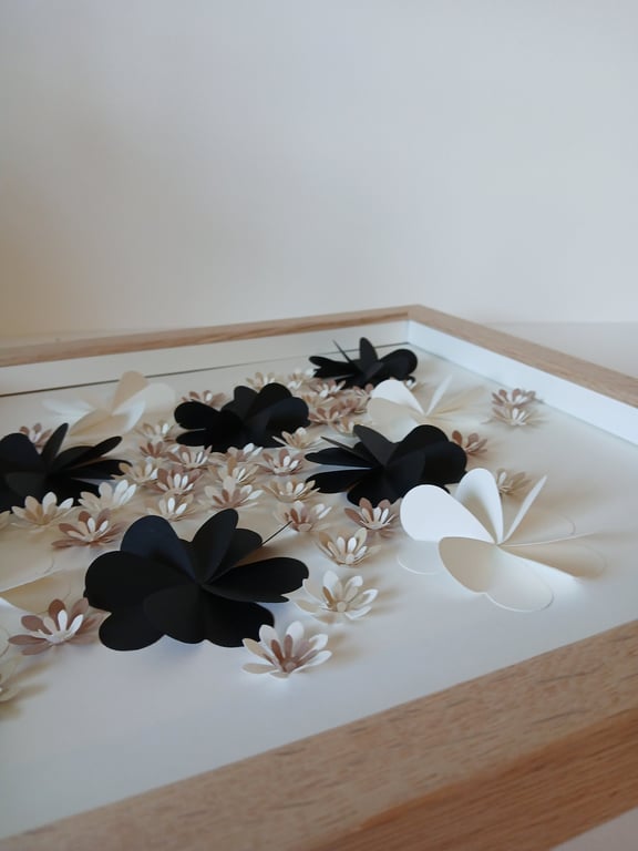 30x30cm &quot;blomstermark&quot;, indrammet  billede 2