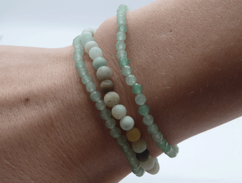 (Månedens Sæt) Aventurin Armbånd - 3mm (2)