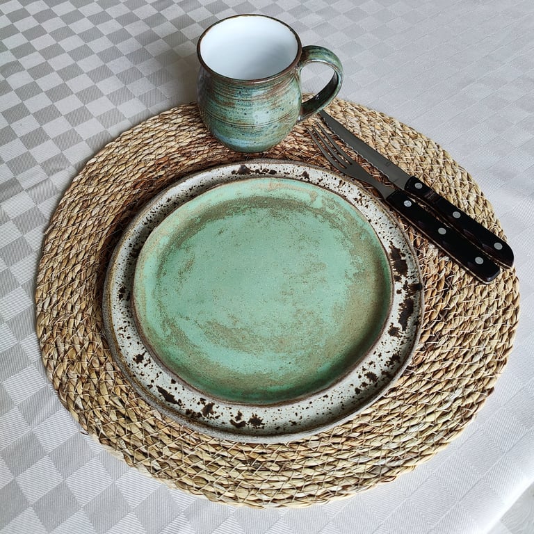 TALLERKEN Ø19 MOS GRØN billede 2